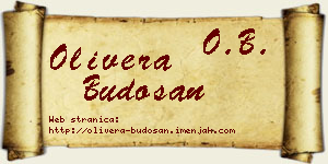 Olivera Budošan vizit kartica